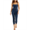 Tinseltown Juniors Belted Denim Jumpsuit with Ruffle