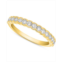 Forever Grown Diamonds Lab-Created Diamond Scalloped Band (1/2 ct. t.w.) in 14k Gold-Plated Sterling Silver