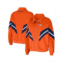 WEAR by Erin Andrews Womens Orange Denver Broncos Plus Size Yarn Dye Stripe Full-Zip Jacket
