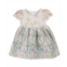 Rare Editions Baby Girls Short Sleeves Floral and Butterfly Brocade Social Dress