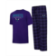 College Concepts Mens Purple Black Charlotte Hornets Arctic T-shirt and Pajama Pants Sleep Set