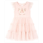 Pink & Violet Toddler Girls Lurex Embroidered Unicorn 3-Tier Glitter Mesh Dress
