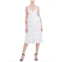 BCBG NEW YORK Womens V-Neck Tiered Sleeveless A-Line Dress