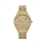 Jbw Womens Cristal Diamond (1/8 ct.t.w.) 18k Gold Plated Stainless Steel Watch