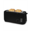 Elite Gourmet 4-Slice Long Slot Toaster 6 Toast Settings Slide Out Crumb Tray Extra Wide 1.5 Slots for Bagels