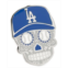 MLB Mens Los Angeles Dodgers Sugar Skull Lapel Pin
