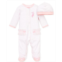 Little Me Baby Girls Ballerina Coverall with Matching Hat 2 Piece Set