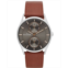 Skagen Mens Holst Brown Leather Strap Watch 40mm SKW6086