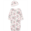 Little Me Baby Girls Sleep Gown and Hat Set 2 Piece Set