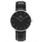 Daniel Wellington Mens Classic Sheffield Black Leather Watch 40mm