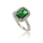 Suzy Levian New York Suzy Levian Sterling Silver Emerald-cut Cubic Zirconia Halo Engagement Ring