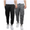 Blue Ice Mens Heavyweight Fleece-Lined Cargo Jogger Sweatpants Pack of 2
