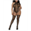 Dreamgirl Womens Plus Size Lace Teddy Body Stocking Lingerie with Attached Garters and Stockings
