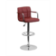 EMMA+OLIVER Contemporary Quilted Vinyl Adjustable Height Barstool With Arms