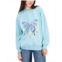 Rebellious One Juniors Floral Butterfly Crewneck Fleece Sweatshirt