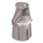 Badger Basket Empress Round Baby Bassinet With Canopy - Gray And White
