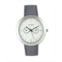 Simplify Quartz The 6100 White Dial Canvas-Overlaid Grey Polyurethane Strap Watch 43mm