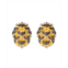 NOir Acorn Stud Earring With Cubic Zirconia Stones