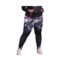Poetic Justice Womens Plus Size Curvy Fit Active Floral Print Poly Tricot Leggings