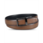 Exact Fit Mens Faux-Leather Stretch Reversible Compression Lock Belt