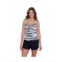 ShapeSolver by Penbrooke Womens ShapeSolver Crossover Tankini Swimsuit Top