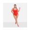 Rebdolls Plus Size Essential Tank Swimsuit W. Shelf Bra - Red