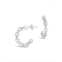Sterling Forever Womens Delicate Chain Silver Plated Hoop Earrings