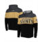 Starter Mens Black Heather Gray New Orleans Saints Extreme Pullover Hoodie