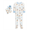 Max & Olivia Baby Boys Snug Fit Coverall One Piece with Matching Blankie