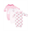 Luvable Friends Baby Girl Cotton Gowns Pink Floral