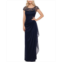 XSCAPE Embellished-Neck Gown