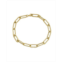 Italian Gold Textured Paperclip Link Chain Bracelet in 10k Gold