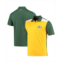 MSX by Michael Strahan Mens Gold Green Green Bay Packers Challenge Color Block Performance Polo Shirt