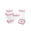 Lille Home Airtight Leakproof Food Storage Container Set of 6 Red