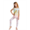 Jellifish Kids Child Girls 2-Piece Pajama Set Kids Sleepwear Short Sleeve Top and Long Pants PJ Set