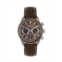 Jacques Lemans Mens Eco Power Watch with Apple skin Strap and Solid Stainless Steel Chronograph