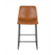 MERRICK LANE 24 Inch Faux Counter Height Bucket Seat Stools Set Of 2