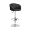 MERRICK LANE Valencia Bucket Seat Bar And Dining Stool Modern Stool With 360 Swivel Adjustable Height And Metal Footrest