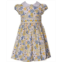 Bonnie Jean Little Girls Short Sleeve Smocked Collared Poplin Dress
