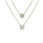 DKNY Gold-Tone Crystal Pendant Two-Row Necklace 16 + 3 extender