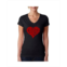 LA Pop Art Womens V-Neck T-Shirt with All You Need Is Love Word Art