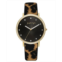 Kendall + Kylie Womens Gold Tone with Watercolor Leopard Print Stainless Steel Strap Analog Watch 40mm