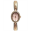 Elgin Womens Oval Face with Diamond Half Bangle Rose-Tone Strap Watch