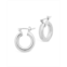 Sterling Forever Womens Chunky Tube Silver Plated Hoop Earrings 75