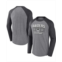 Fanatics Mens Heathered Gray Heathered Charcoal Las Vegas Raiders Weekend Casual Raglan Long Sleeve T-shirt