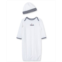 Little Me Baby Boys Sailboats Gown and Hat 2 Piece Set