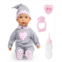Bayer Design Doll Grey Pink Hearts Interactive Tears Baby