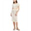 Miken Womens Twist-Front Solid-Crochet Midi Cover-Up