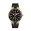 Jacques Lemans Mens Hybromatic Watch with Silicone Strap and Solid Stainless Steel IP-Gold 1-2109