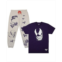 Heroes & Villains Mens Purple White Marvel Venom T-shirt and Pants Lounge Set